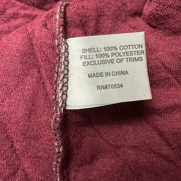 Orvis Women's Tech Check Quilted Flannel 1/4 Snap Sweatshirt, Sangria Red‎ - Picture 9 of 11